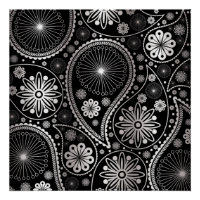 Silver paisley-patroon