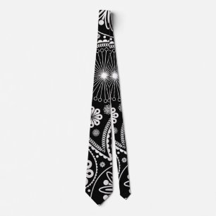 Silver paisley-patroon stropdas