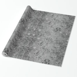 Silver Paisley Wrapping Paper Cadeaupapier