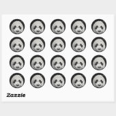 Silver Panda Ronde Sticker (Vel)