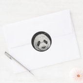 Silver Panda Ronde Sticker (Envelop)