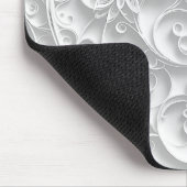 Silver Paper Quilling Daisy Design Muismat (Hoek)