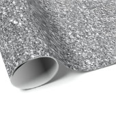 Silver Pard Glitter Shiny Glass Vip Cadeaupapier (Rol Hoek)