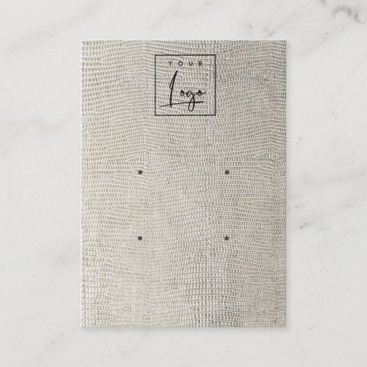 Silver Parellederen textuur 2 Veroorbaar beeldsche Visitekaartje (Voorkant)