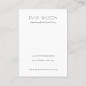 Silver Parellederen textuur 2 Veroorbaar beeldsche Visitekaartje (Achterkant)