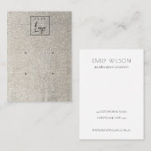 Silver Parellederen textuur 2 Veroorbaar beeldsche Visitekaartje (Voorkant / Achterkant)