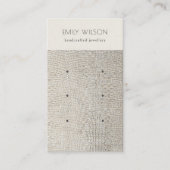 Silver Parellederen textuur 3 Veroorbaar beeldsche Visitekaartje (Voorkant)