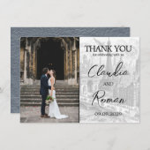 Silver Paris Passport Bedankkaart (Voorkant / Achterkant)