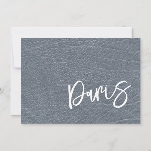 Silver Paris Passport Bedankkaart (Achterkant)