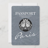 Silver Paris Passport Bewaar de datum Save The Date (Voorkant)