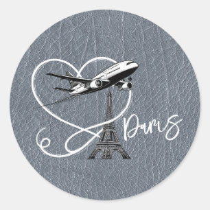 Silver Paris Passport Ronde Sticker