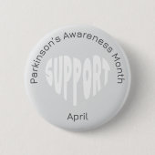 Silver Parkinson’s Awareness Month Button (Voorkant)