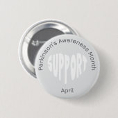 Silver Parkinson’s Awareness Month Button (Voorkant /achterkant)