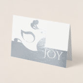 Silver Partridge Joy-Kaart voor kerstmis met foto' Folie Kaarten (Voorkant)