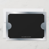 Silver Party Ticket Kaart (Achterkant)