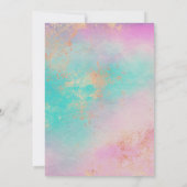 Silver Pastel Marble ELEGANT CLASSY WEDDING Kaart (Achterkant)