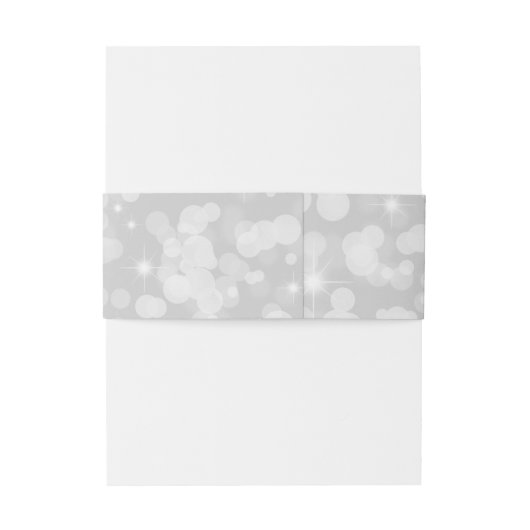 Silver Pattern Belly Band Uitnodigingen Wikkel (Achterkant Voorbeeld)