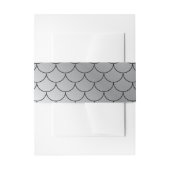 Silver Pattern Belly Band Uitnodigingen Wikkel (Voorkant Voorbeeld)