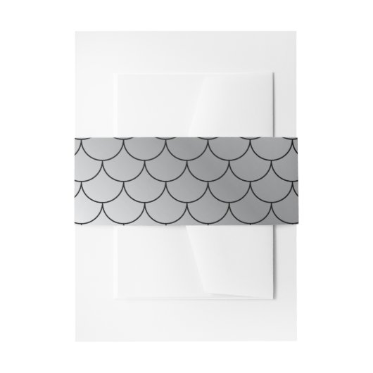 Silver Pattern Belly Band Uitnodigingen Wikkel (Voorkant Voorbeeld)
