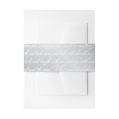 Silver Pattern Belly Band Uitnodigingen Wikkel (Voorkant Voorbeeld)