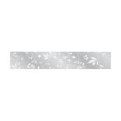 Silver Pattern Floral Belly Band Uitnodigingen Wikkel (Vlak)
