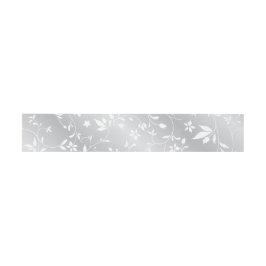 Silver Pattern Floral Belly Band Uitnodigingen Wikkel