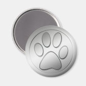 SILVER PAW PRINT MAGNEET (Voorkant / Achterkant)