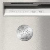 SILVER PAW PRINT MAGNEET (Insitu (Vaatwasser))