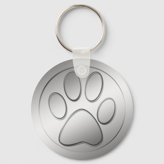 SILVER PAW PRINT SLEUTELHANGER (Voorkant)