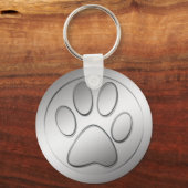 SILVER PAW PRINT SLEUTELHANGER (Voorkant)