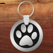 SILVER PAW PRINT SLEUTELHANGER (Voorkant)