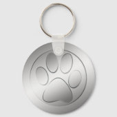 SILVER PAW PRINT SLEUTELHANGER (Voorkant)