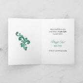 Silver Peace Hebrew Blessing Jewish Mazal Tov Kaart (Binnen)