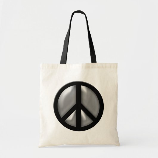 Silver Peace Tote Bag (Voorkant)