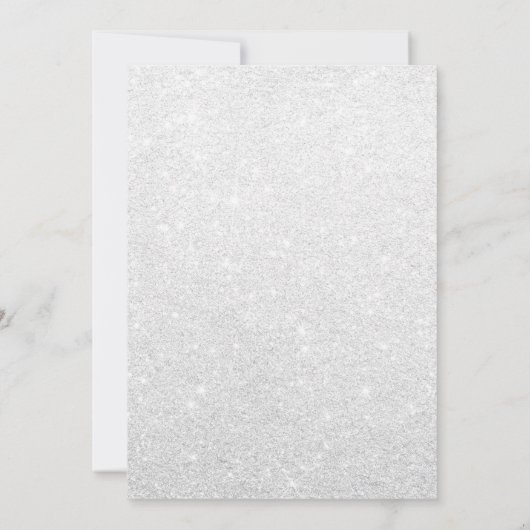 Silver Peacock Feather Navy Blue Wedding Kaart (Achterkant)