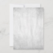 Silver Peacock Rehearsal Dinner Invitation Kaart (Achterkant)