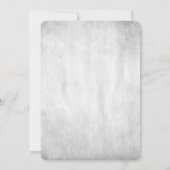 Silver Peacock Wedding Invitation Kaart (Achterkant)