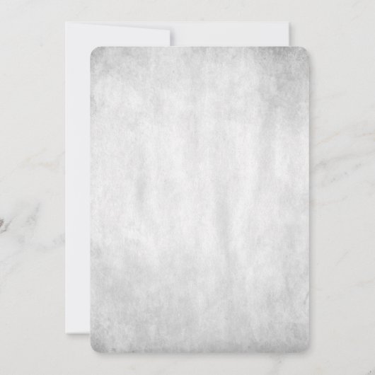 Silver Peacock Wedding Invitation Kaart (Achterkant)