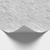 Silver Pearl Glam Glitter Stripes     Cadeaupapier (Hoek)