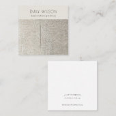 Silver Pearl Leather Texture Hair Clip Display Vierkante Visitekaartje (Voorkant / Achterkant)