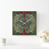 Silver Peddles 3 Backward Clock Vierkante Klok (Huis)