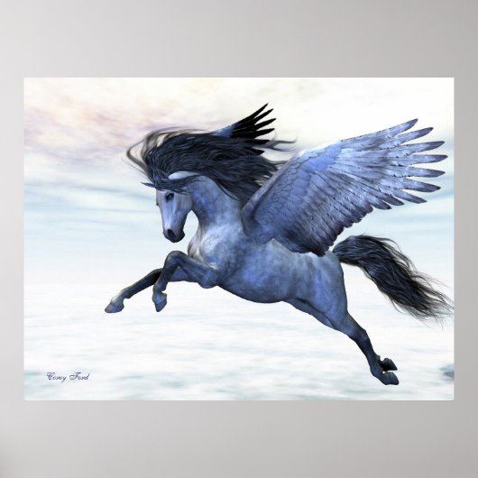 SILVER PEGASUS CANVAS POSTER (Voorkant)
