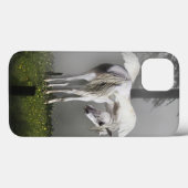 Silver Pegasus Preens in Misty Forest Fantasy Art Case-Mate iPhone Case (Achterkant (horizontaal))