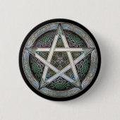 Silver Pentacle Round Button (Voorkant)