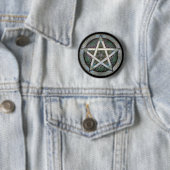 Silver Pentacle Round Button (In situ)