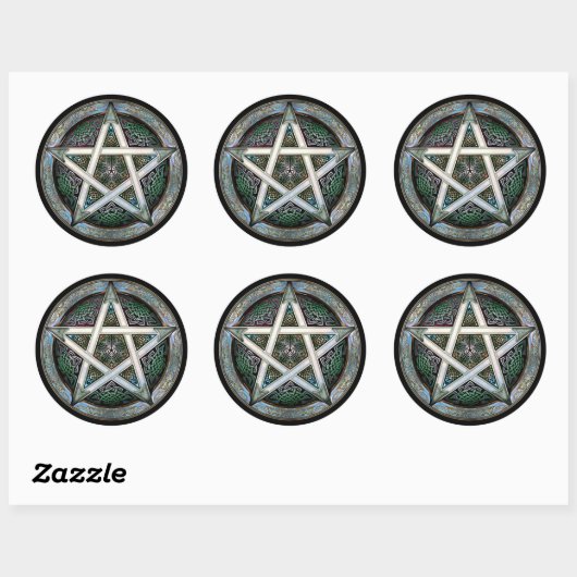 Silver Pentacle Stickers (Vel)