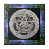 Silver Pentagram Tile Tegeltje (Voorkant)