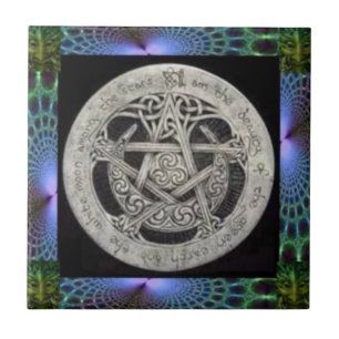 Silver Pentagram Tile Tegeltje