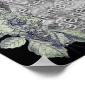 Silver Peony Flower Gepersonaliseerd Uw foto toevo Poster (Hoek)