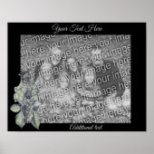 Silver Peony Flower Gepersonaliseerd Uw foto toevo Poster (Voorkant)